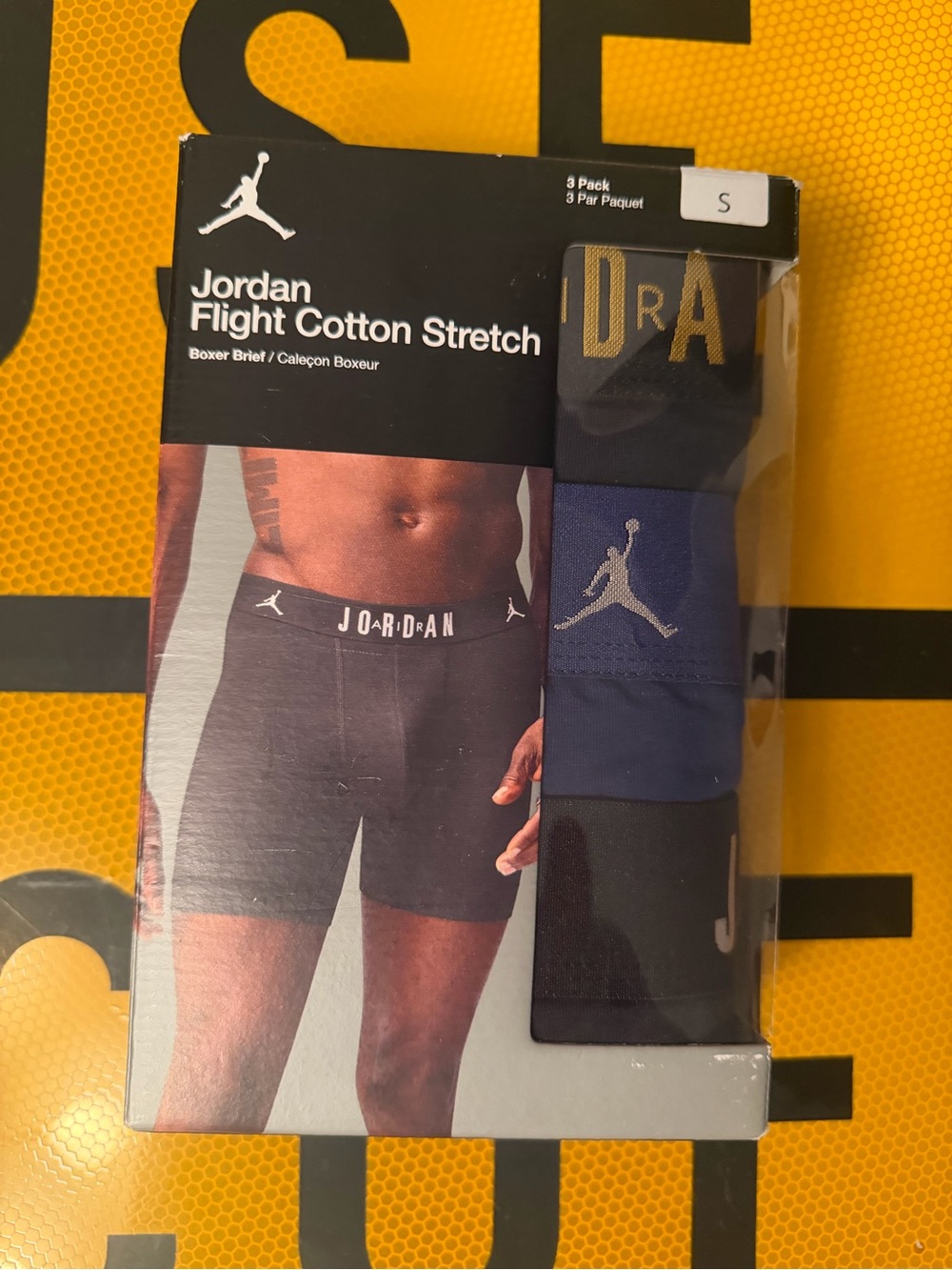 Jordan Flight Cotton Stretch Boxer Briefs – Black & Navy (3-Pack) Size S🏀
